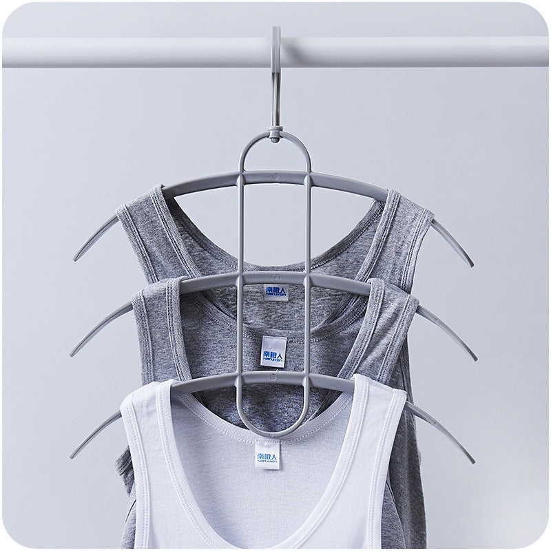 Multilayer Fish Bone Shape Stainless Steel Clothing Storage Racks Clothes Hanger Storage Holder Wardrobe Laundry Drying Rack