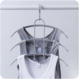 Multilayer Fish Bone Shape Stainless Steel Clothing Storage Racks Clothes Hanger Storage Holder Wardrobe Laundry Drying Rack
