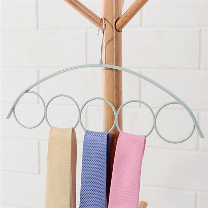 Shawl Scarf Hanger Belt Tie 5 Ring Rack Organizer Holder Hook Display Hanger 41*23cm Dropshipping Aug#1