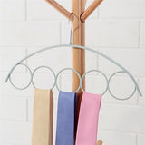 Shawl Scarf Hanger Belt Tie 5 Ring Rack Organizer Holder Hook Display Hanger 41*23cm Dropshipping Aug#1