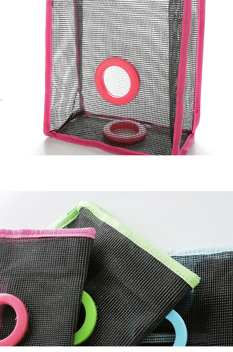kitchen garbage bags hanging storage mesh bag convenient extraction storage bag organizer