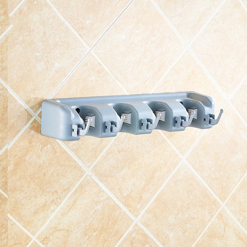 Kitchen Organizer Mop Holder 5/4/3 Position Brush Broom Hanger Storage Rack Household Mop Brush Hanger Kitchen Gadgets