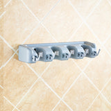 Kitchen Organizer Mop Holder 5/4/3 Position Brush Broom Hanger Storage Rack Household Mop Brush Hanger Kitchen Gadgets