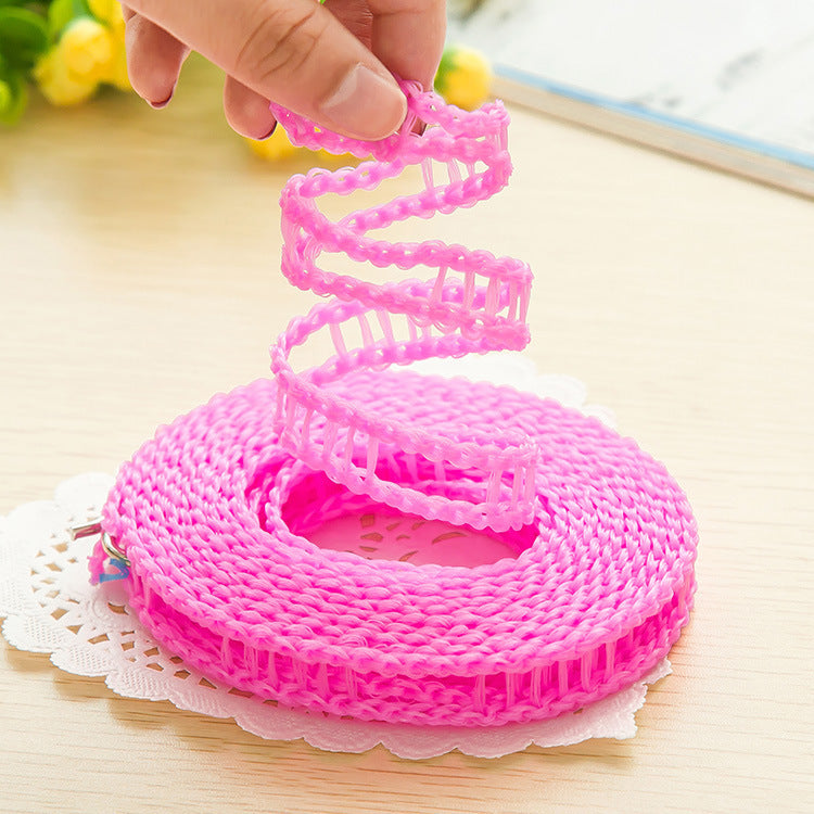 Outdoor Windproof Clothesline Travel Retractable Rope Washing Line, Outdoor Camping Drying Clothes Hanger Rack Line 5M/3M Long