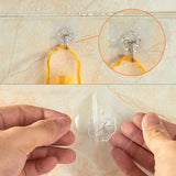 6pcs Transparent Strong Self Adhesive Door Wall Hangers Towel Mop Handbag Holder Hooks For Hanging Kitchen Bathroom Accessories