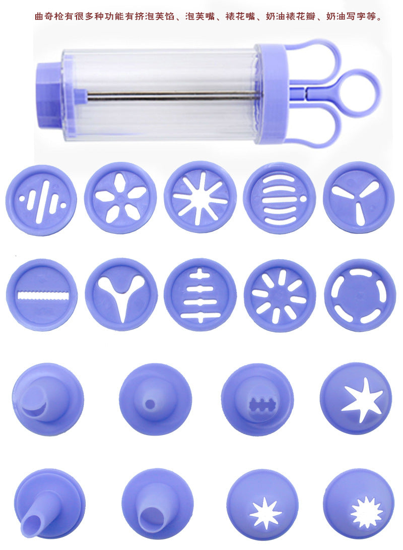 1 Pcs Plastic 8 Cake Nozzles Icing Syringe Mold Cake Decorating Piping Cream Syringe Tips Set Tool Cake Decoration Baking Set