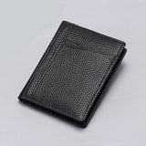 Super Slim Wallet Genuine Leather Mini Credit Card Holder Wallet Male Purse Business Card Holders RFID Wallet Men tarjetero