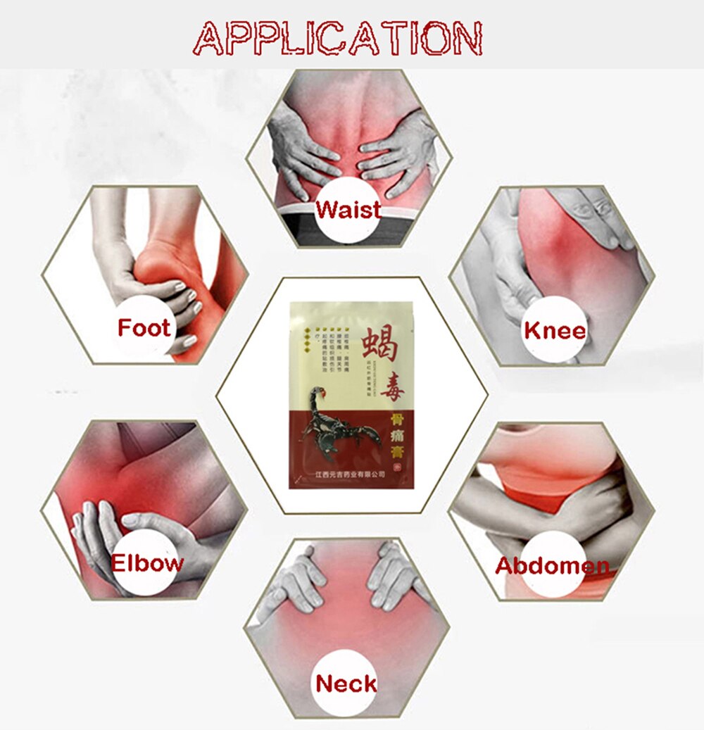 8pcs Muscle Relaxation Capsicum Herbs Plaster For Joint Pain Killer Back Kneeling At Arthritis Tiger Balm Medical Plaster G08025