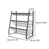 3 Layers Metal Multifunction Storage Rack Holder Kitchen Tool Organizer Seasoning Bottles Stand Shelf Dish Bowl Drain Rack
