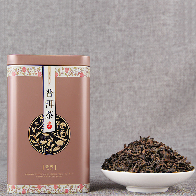 100g China Puer Tea Ripe Pu Erh Black Tea Yunan Canned Green Food Beauty Red Tea