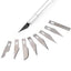Metal Handle Scalpel 9 Blades Knife Wood Paper Cutter Craft Pen Knives Engraving Knife DIY Repair Hand Tools