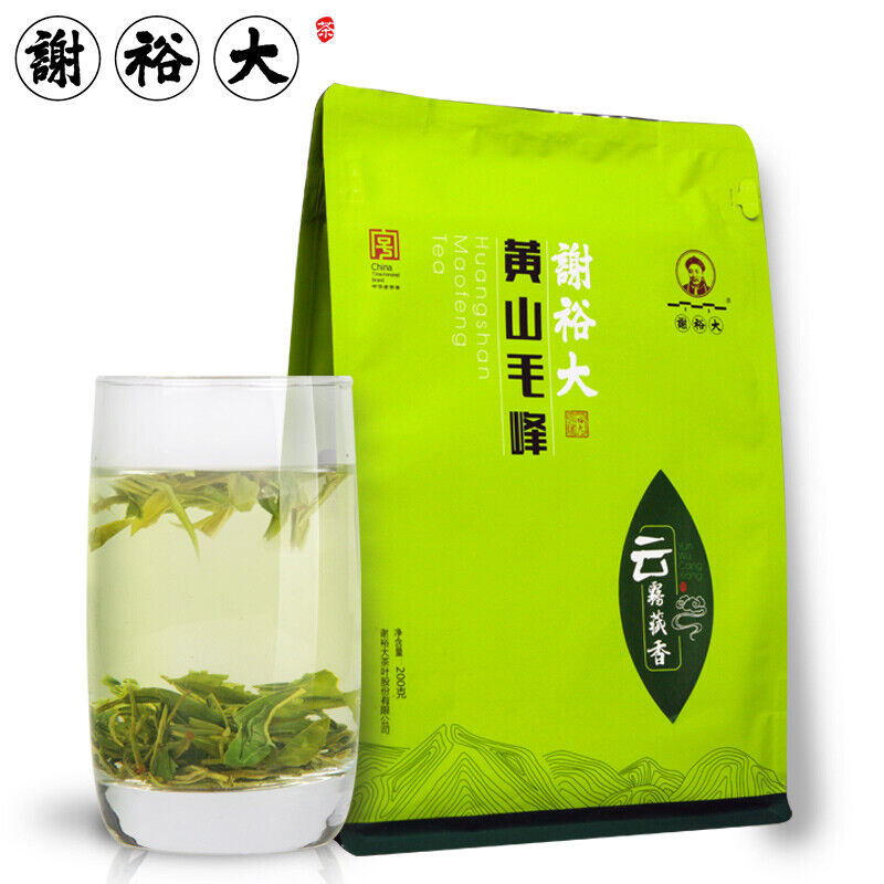 Chinese High Mountain Green Tea Xieyu Green Tea 谢裕大黄山毛峰绿茶茶叶传统古法实惠袋装 200g 高山云雾茶毛尖