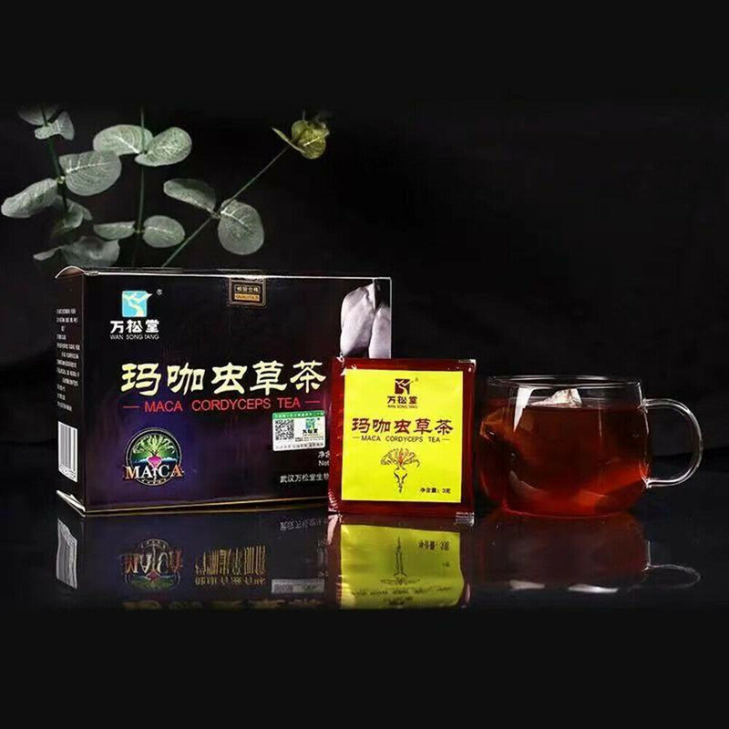 100% Natural Cordyceps Militaris MACA Tea Energy Cordyceps Maca Tea 虫草玛咖五宝茶
