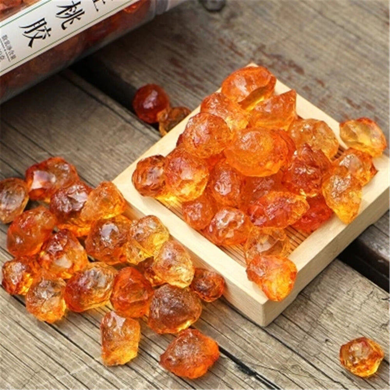 100% Natural Peach Gum Herbal Tea Chinese Organic Peach Resin Ecology Taojiao