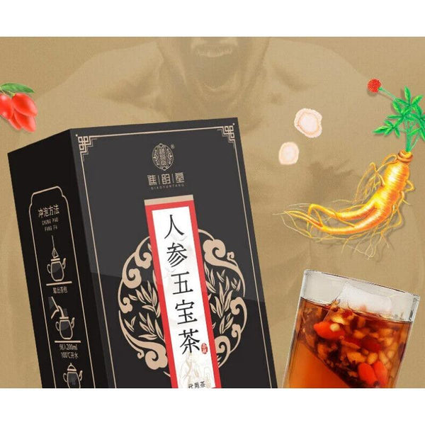 CIFbuy Ginseng Five Treasure Tea Healthy Herb Tea Bag 150g/30 Bags