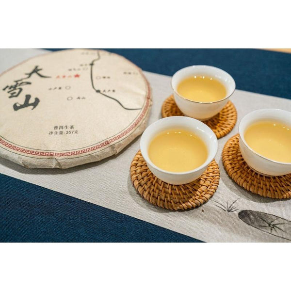 CIFbuy 357g Yunnan Ancient Puerh Seven Seed Cake Tea Mengku Da Xueshan Pu'er Raw Tea