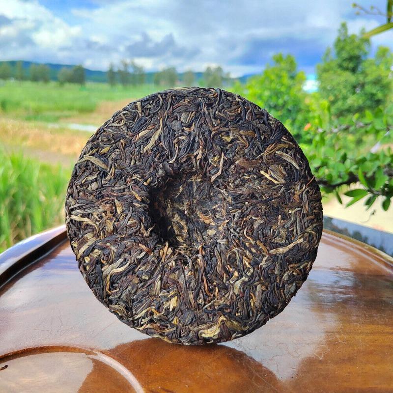 CIFbuy 200g Yiwu Pu-erh Tea Old Raw Tea Tianmen Mountain High Pole Pu-erh Old Cake Tea