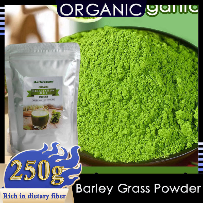 HelloYoung Imported Unsweetened Premium Organic Barley Grass  Rich in Fibers, Vitamins, Minerals, Raw Organic Perfect Food Green Superfood Main image