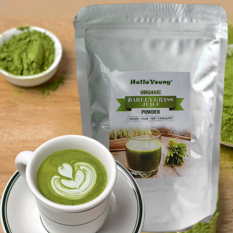 Organic Barley Grass Powder original 250g barley grass official store Low Sugar Body Detoxification and Weight Loss Barley Health Matcha Beverage Main image