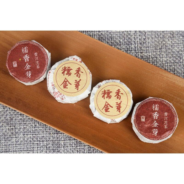 CIFbuy 500g Yunnan Puerh Tea Glutinous Rice Tuo Tea Menghai Golden Bud Mini Tuo Tea