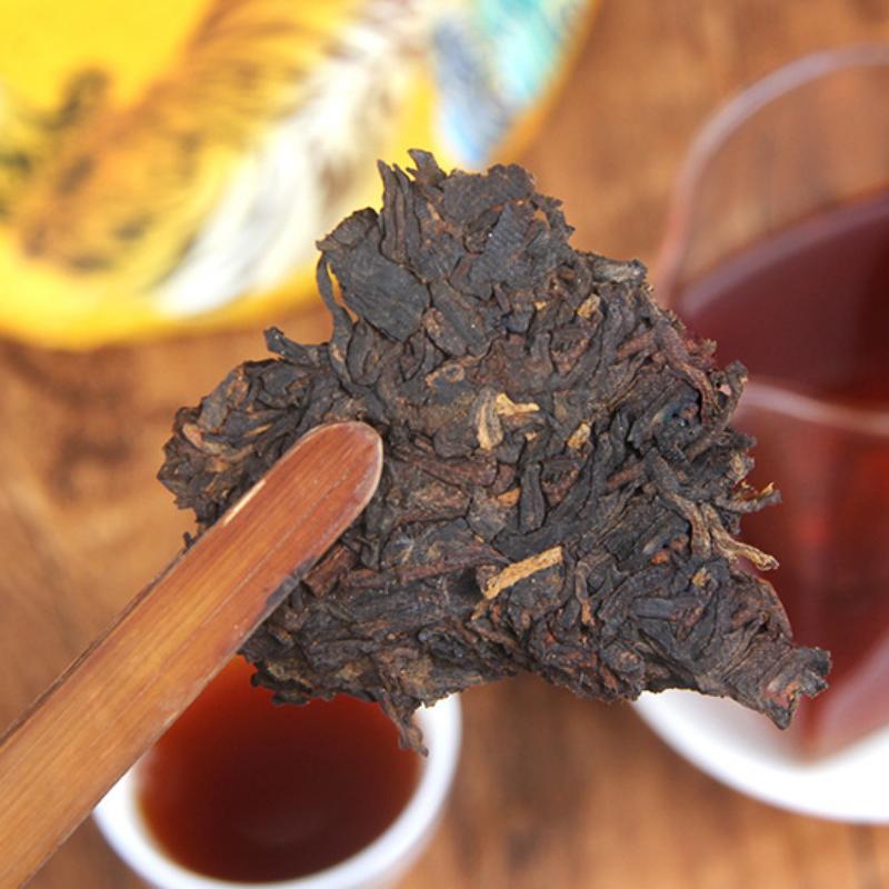CIFbuy 357g Pu'er Tea Ripe Tea Golden Hao Ripe Tea Cake Yiwu Yunnan Seven Seed Cake Tea
