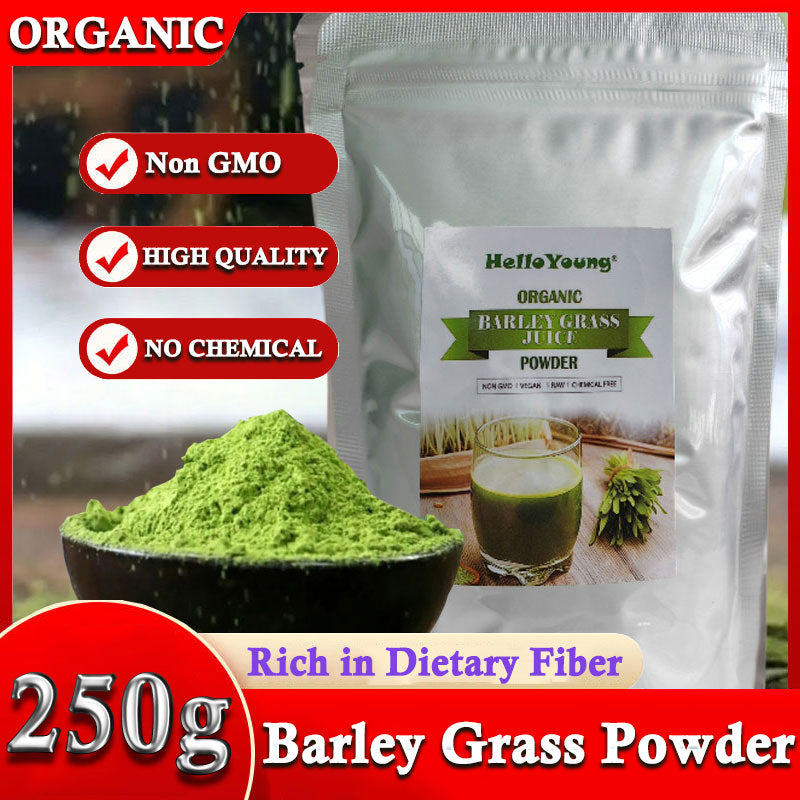 Barley grass official store Organic Barley Grass Powder original 250g Non-GMO, Finely Ground Whole Dried Young Leaves Main image
