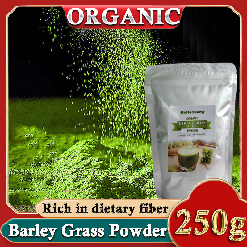 Organic Barley Grass Powder 250g, Green Superfood for Smoothie, Shakes and Salads Contains Iron Vitamin C, & Vitamin E – Non-GMO Gluten-Free Soy-Free Vegan