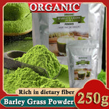 Organic Barley Grass Powder 250g, Green Superfood for Smoothie, Shakes and Salads moistening intestines, burning fat, purifying liver