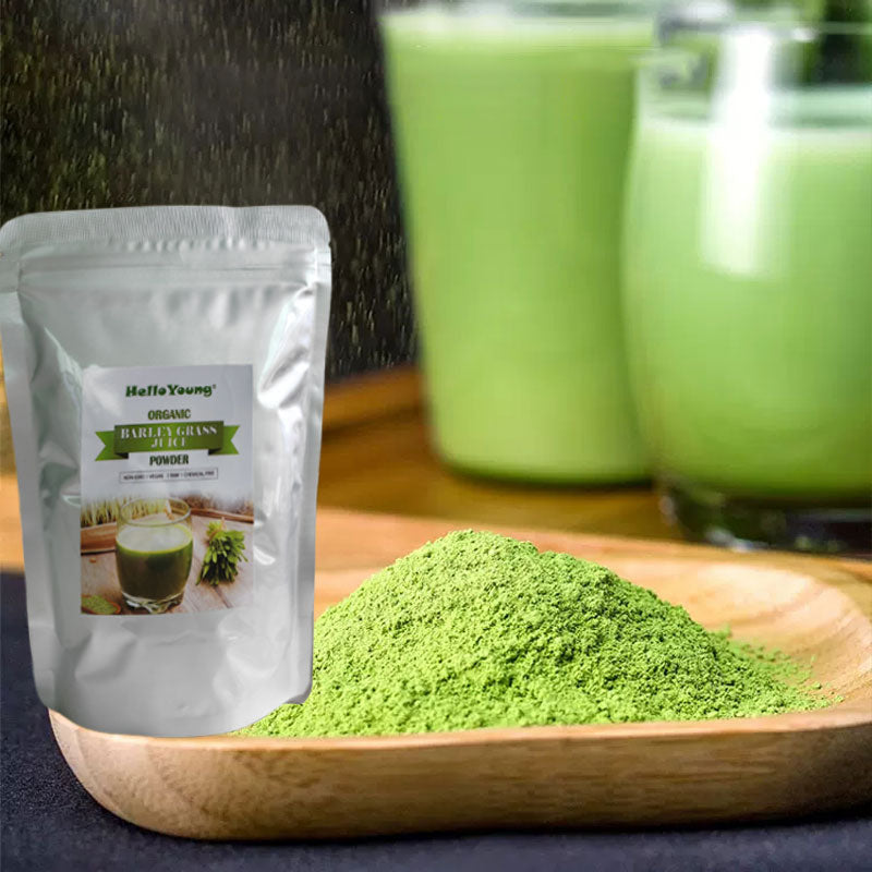 HelloYoung Barley Grass Juice 250g Powder Organic Non-GMO Vegan Cold-Juiced and Low-Temperature Dried Main image