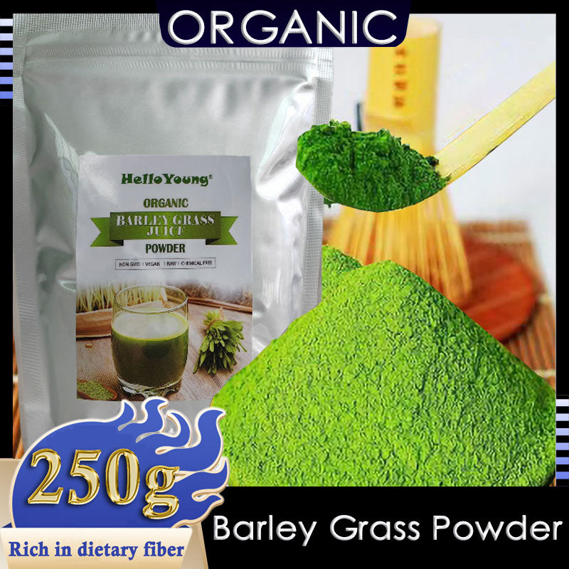 Imported Unsweetened Premium Organic Barley Grass Powder 250g Chlorophyll & Trace Minerals No Maltodextrin & Sugar Main image