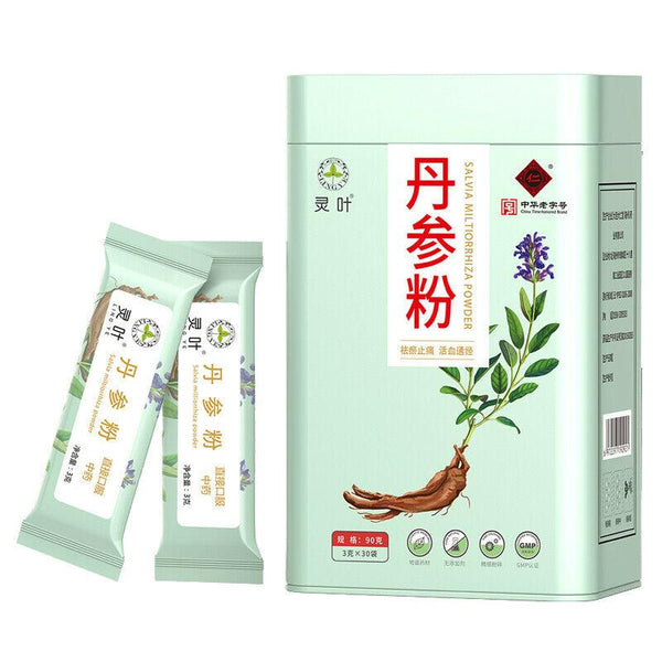 CIFbuy Salvia Miltiorrhiza Powder Health Enhancing Herbal Tea Soup and Mask 100% Pure Natural Salvia Power Herbal Tea 3g*30bag