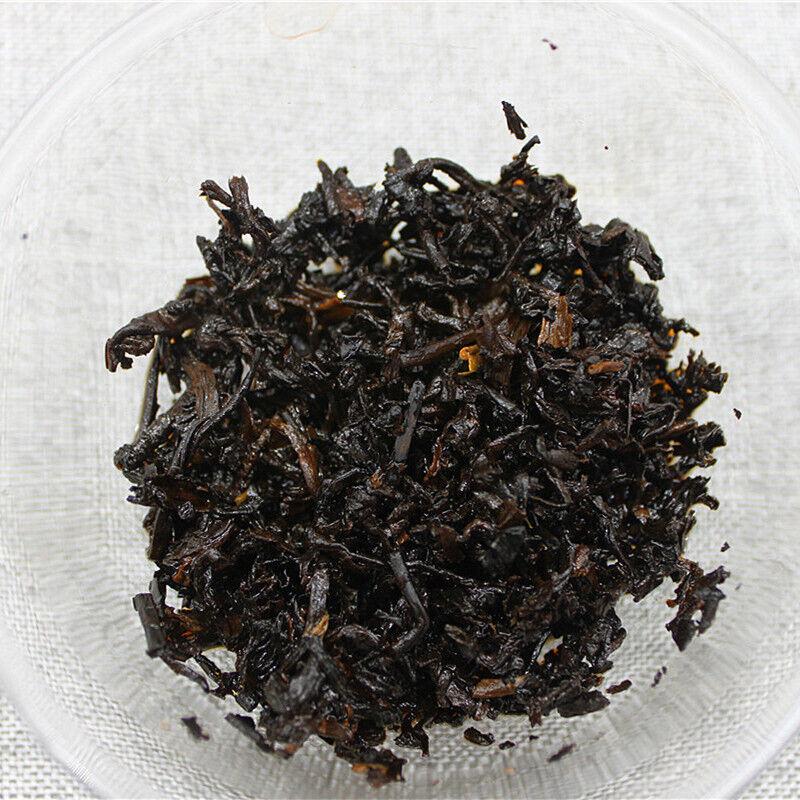 CIFbuy 400g Yunnan aged golden bud cake tea Hongxingxiang old puerh ripe tea leaves