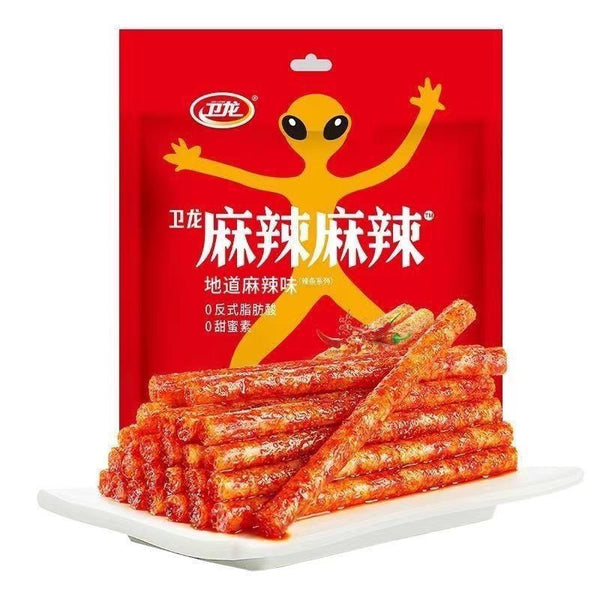 Spicy Strips - Spicy Gluten Latiao, Chinese Special Snack Food 78g (Pack of 2)