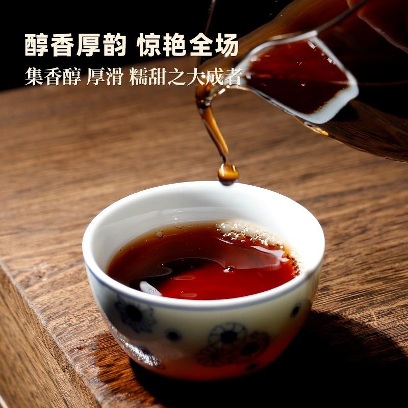 CIFbuy 357g Yiku Xigui First Spring Ancient Large Leaf Seeds Aged Pu'er Ripe Cake Tea