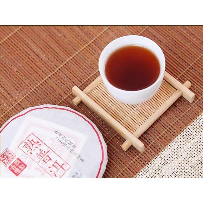 CIFbuy Puerh Tea Cake 5*100g / Total 17.6oz 2006 Year Ripe/Shu Aged Lucky Dragon Sweet Secondary image