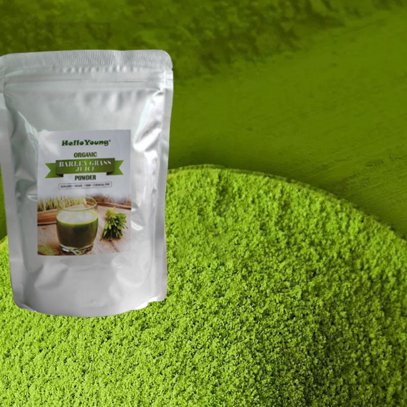 HelloYoung Organic Wheatgrass Juice Powder No High Temperatures Used Non-GMO Instant Juice Powder Main image