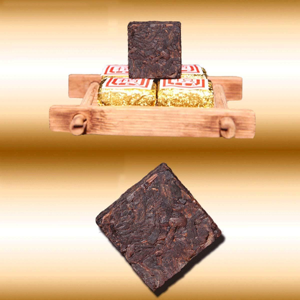 CIFbuy 1Pc/Cup Bulk Ripe Puerh Tea Mini Brick Tea Bohai Square Puer Tea Yunnan 50g-500g