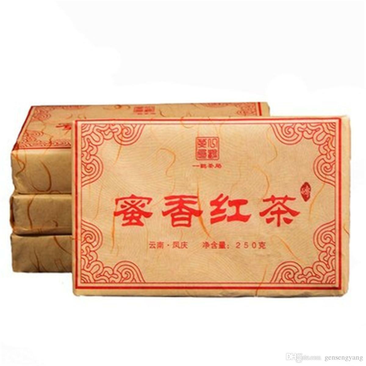 Fengqing Dianhong Compressed Tea Authentic Yunnan DianHong Black Tea Brick 250g