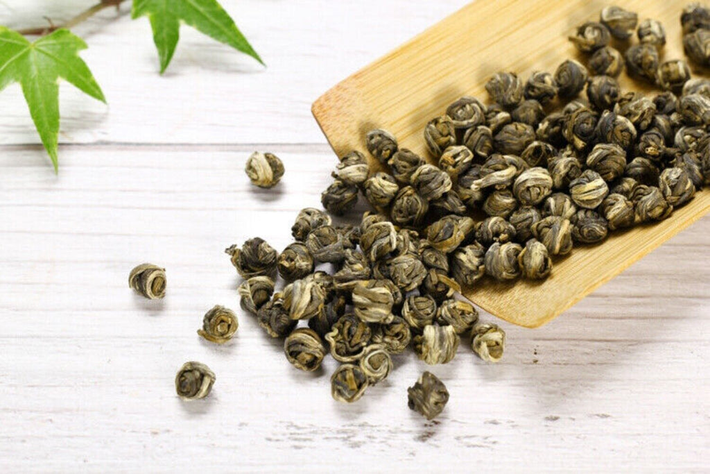 Organic Jasmine Dragon Pearl Green Tea Premium King Grade Floral Loose Leaf
