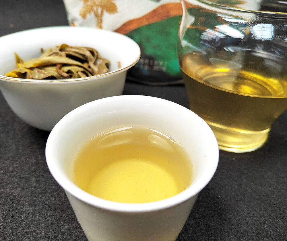 Pu-erh Raw Tea Cake Sliding Bamboo Liangzi Head Spring Old Tree Tea Meng SongTea
