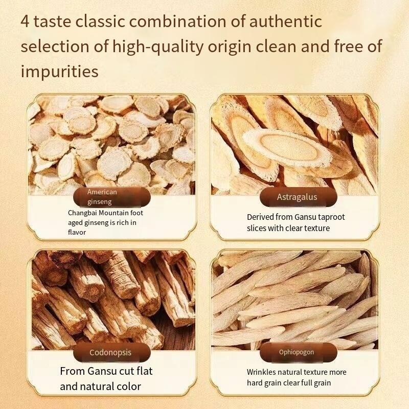 Astragalus Maidong Dangshen American Ginseng Yuanqi Four Treasures Health Tea