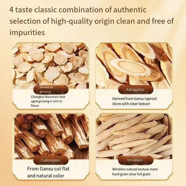 Astragalus Maidong Dangshen American Ginseng Yuanqi Four Treasures Health Tea