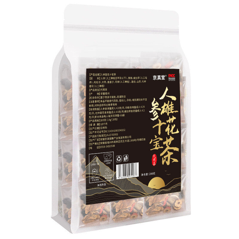 Herbal Tea with Peruvian Ginseng Eucommia Epimedium and Goji for Men’s Health