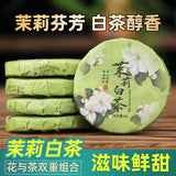 Yunnan Old White Tea White Tea Jasmine Flower Tea Premium Compressed Tea Cakes