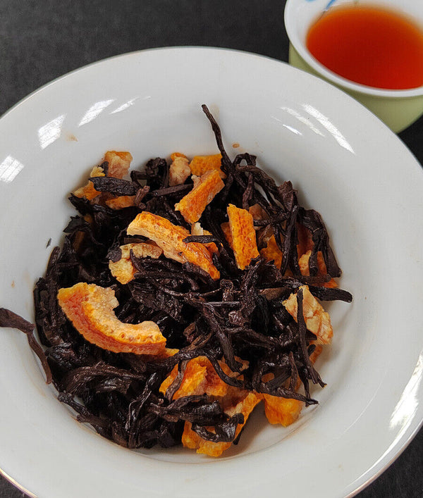 357g Ripe Puerh Tea Chen Pi Pu-erh Tea Cake Xiao Qing Mandarin Orange Pu Tea