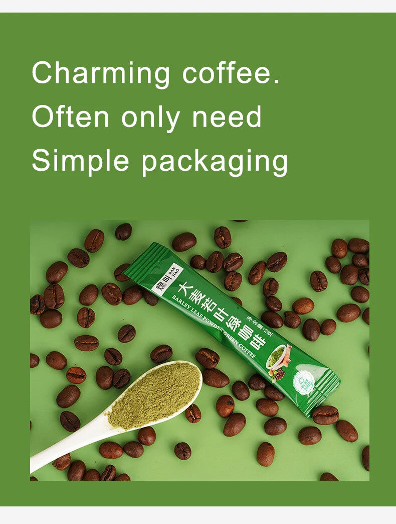 Instant Green Juice Coffee Powder Shaped Drink Roaring Barley Ruoye Green Coffee