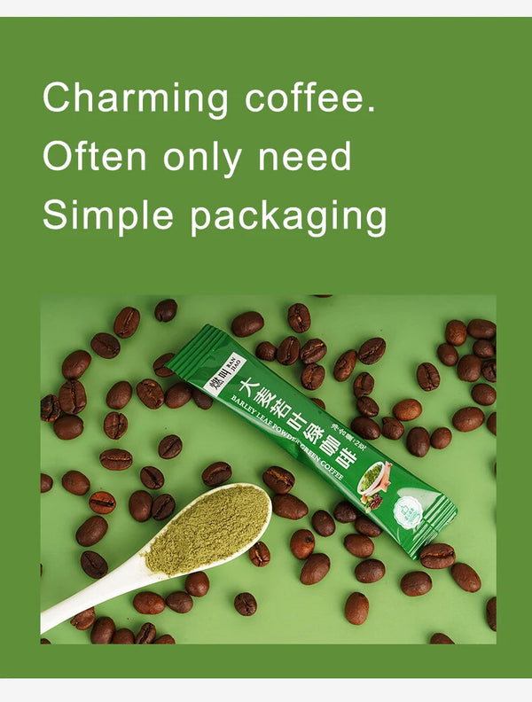 Instant Green Juice Coffee Powder Shaped Drink Roaring Barley Ruoye Green Coffee