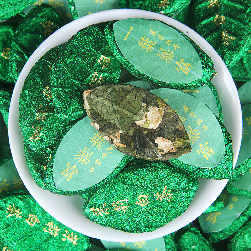 Small Tea Cakes Jasmine White Tea Floral Aroma Jasmine Flower Aged White Tea