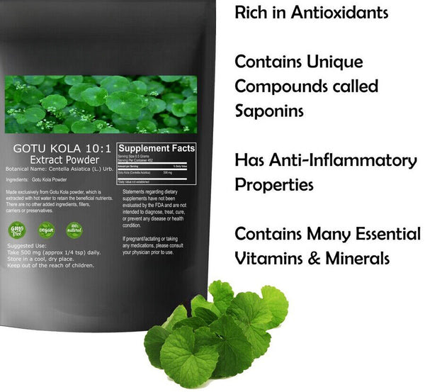 Gotu Kola Extract Powder 17.6oz Centella Asiatica