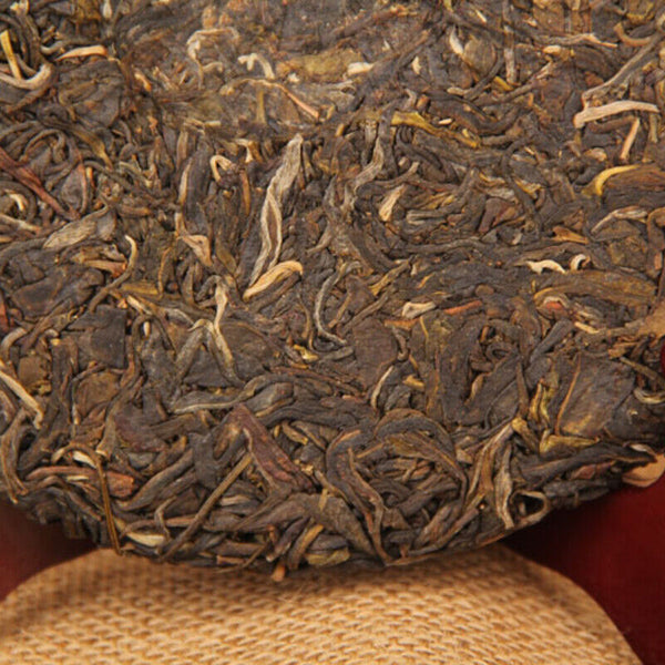 Top-Grade Pu'er Raw Tea Cake Yunnan Qizi Pu-erh Green Tea Health Care 357g